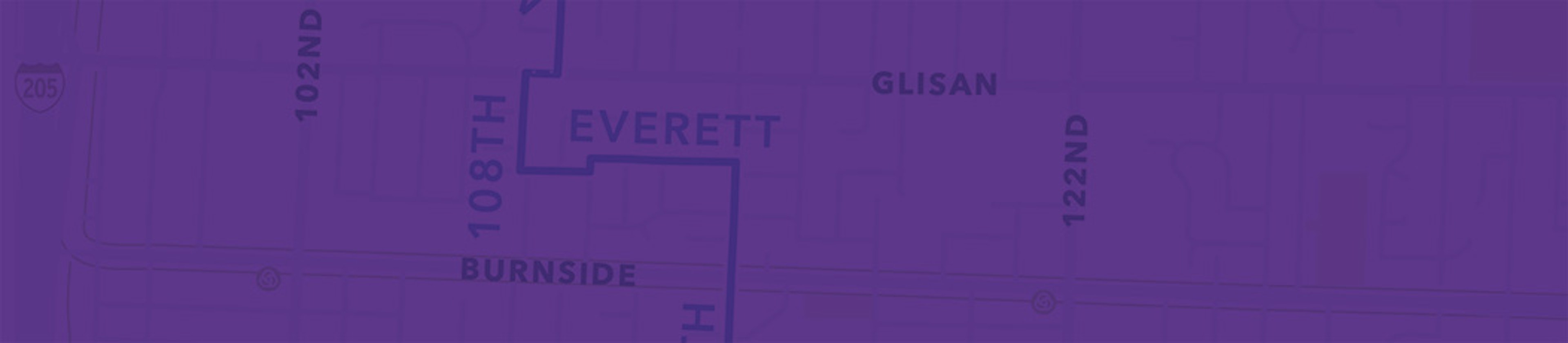 East map purple overlay image
